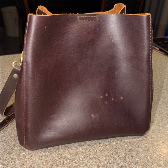 Portland Leather Butterfly Bucket Bag - Picture 3 of 8